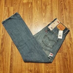 Levi's 514 Jeans Men 31X32 Straight Fit Denim Blue Med‎ Wash New